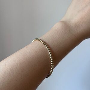 NWT Italian Elegant Gold Beaded Stretch Bracelet